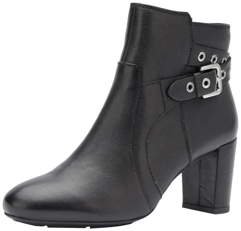 Geox Women's D Loisia Ankle Boot, Black, 3.5 UK