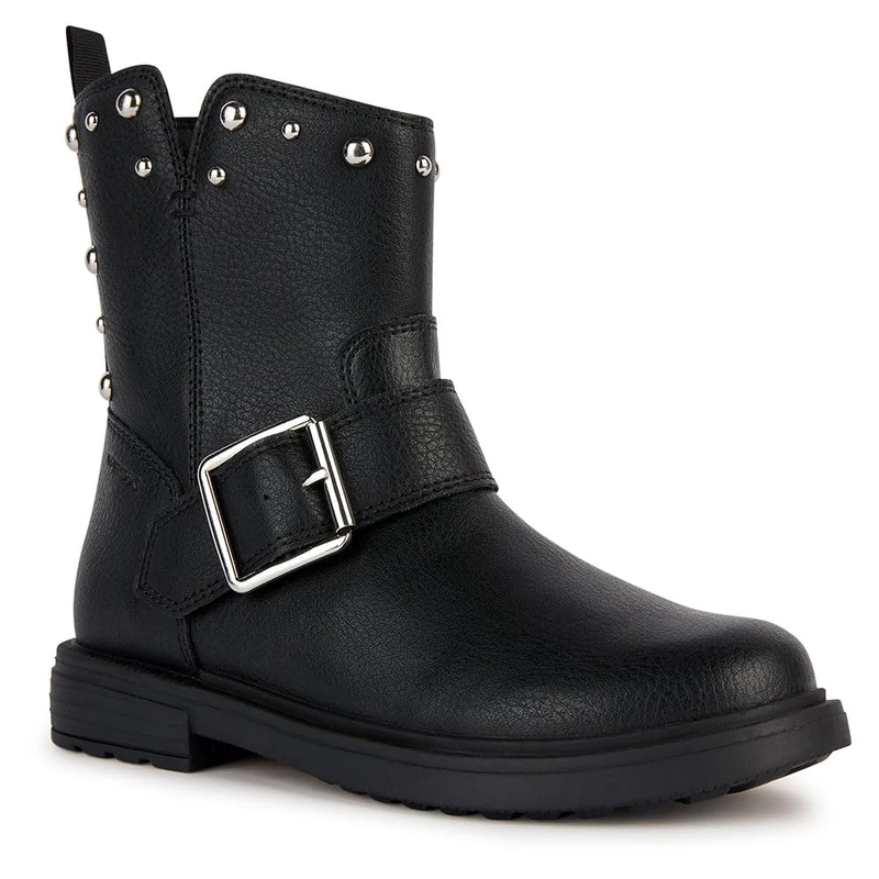 Geox Girls' J Eclair GirlAnkle Boot, black, 10 UK