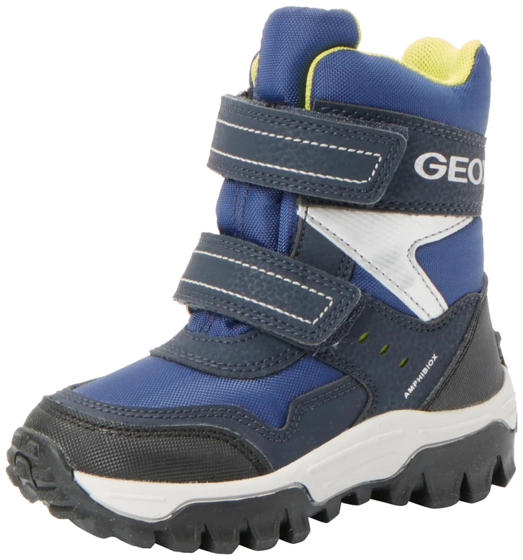 Geox Boy's J Himalaya B ABX Ankle Boot, Navy Lime, 13 UK
