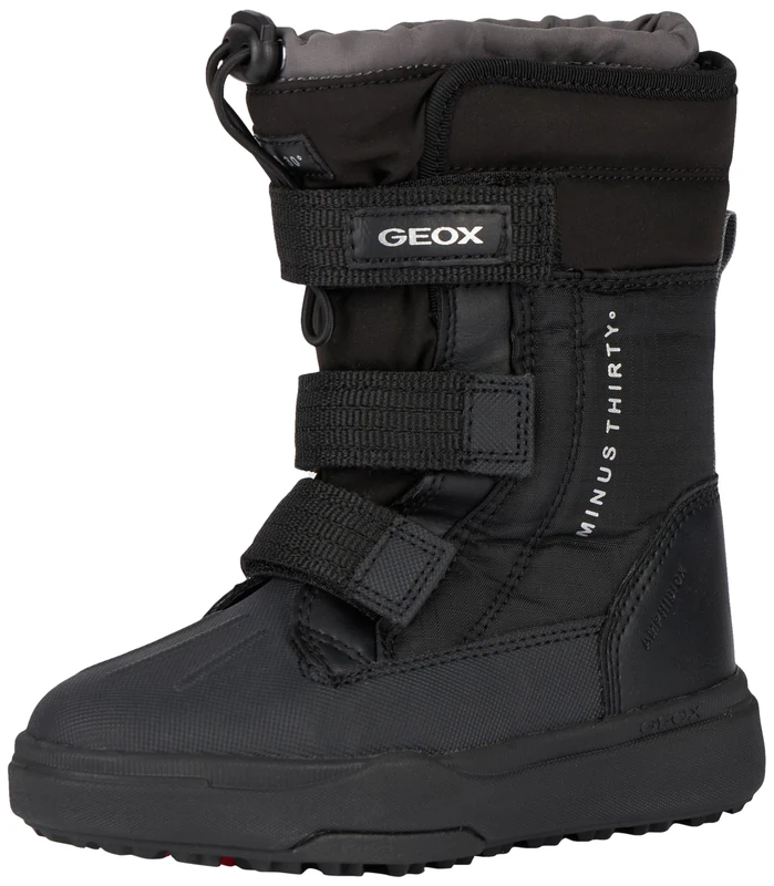 Geox Boys J Bunshee Pg Boy B A Ankle Boot, Black Dk Grey, 11.5 UK