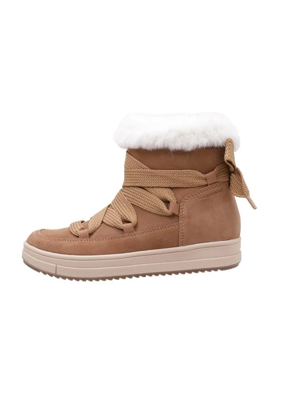 Geox Girls' J Rebecca Girl WPF Ankle Boot, Whisky Brown, 3 UK