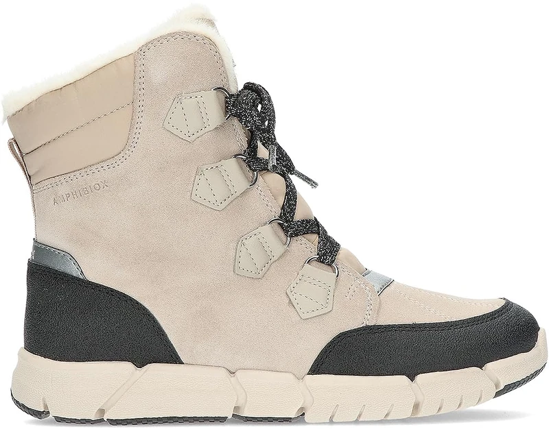 Geox Girls' J Flexyper Girl B Ab Ankle Boot, beige, 2.5 UK