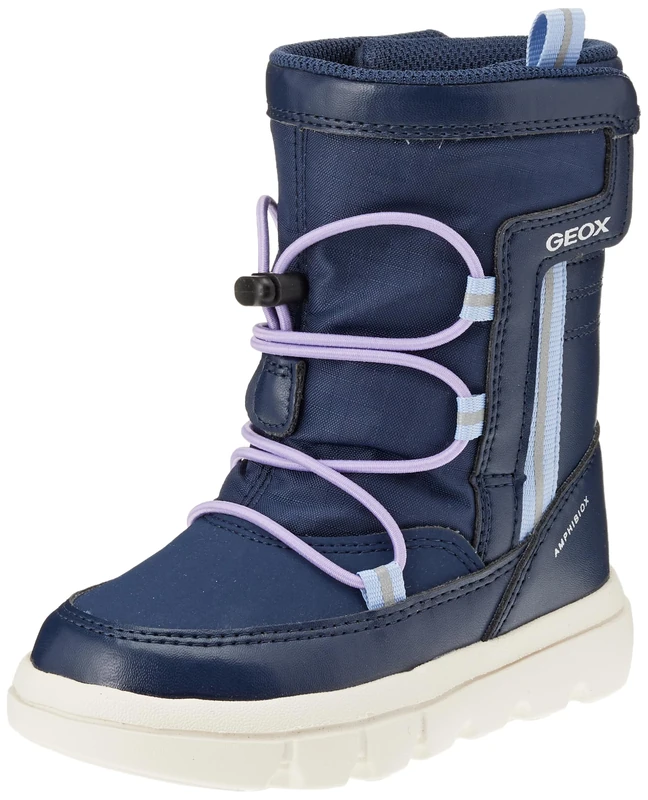 Geox Girls' J Willaboom Girl B A Ankle Boot, Navy Sky, 30 EU