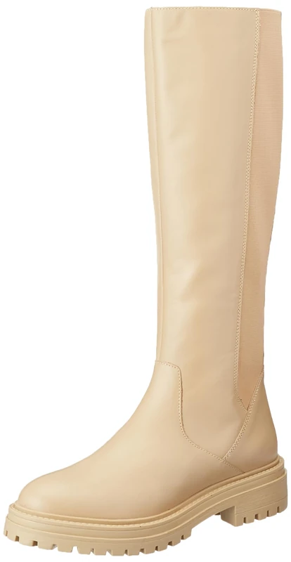 Geox Girls' D Iridea Knee High Boot, Lt Sand, 3 UK