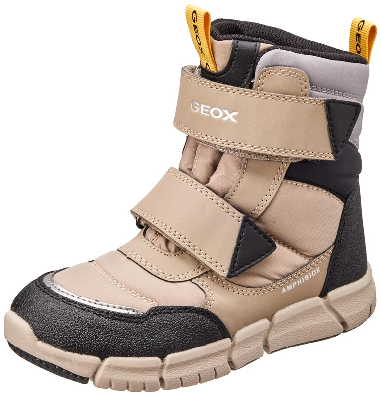 Geox Boys J Flexyper Boy B AbxAnkle Boot, Beige black, 5 UK