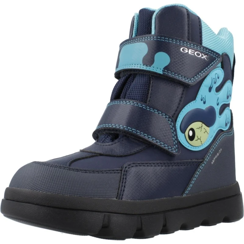 Geox J Willaboom Boy B Ab Ankle Boot, Navy Turquoise, 9 UK Child