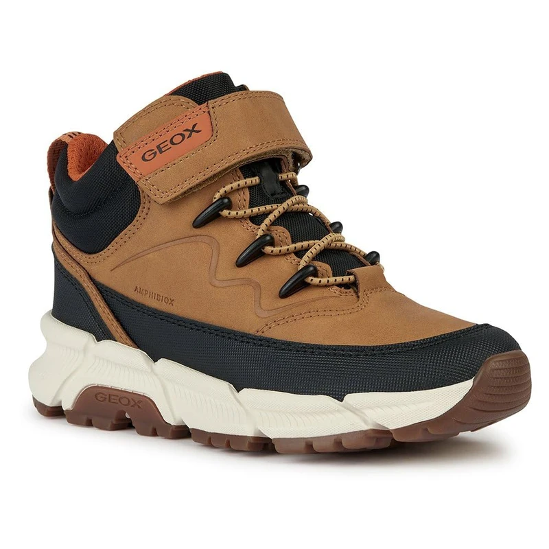 Geox Boys' J Flexyper Plus BoyAnkle Boot, Dk Yellow Black, 9 UK