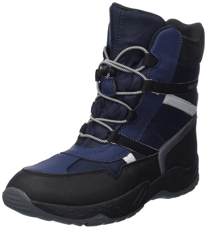 Geox J Sentiero Boy B ABX Ankle Boot, Navy Lt Grey, 8.5 UK Child