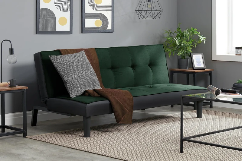Birlea Furniture AURORA SOFA BED GREEN VELVET