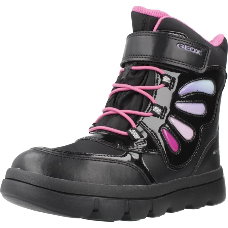 Geox Girls' J Willaboom Girl B A Ankle Boot, Black multi-coloured, 6.5 UK