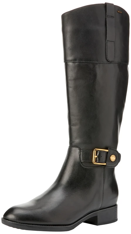 Geox Women's D Felicity Np ABX Knee high Boot, Black, 2 UK