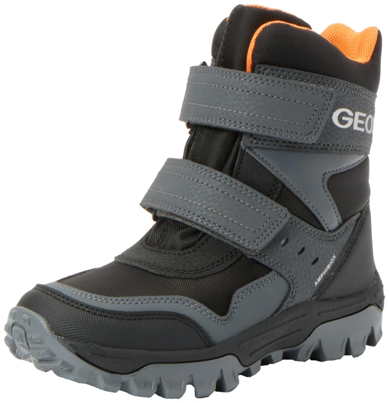 Geox Boys J Himalaya Boy B AbxAnkle Boot, Black/orange, 8.5 UK