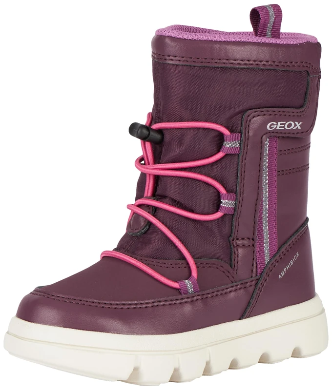 Geox Girls' J Willaboom Girl B A Ankle Boot, Prune Fuchsia, 8.5 UK