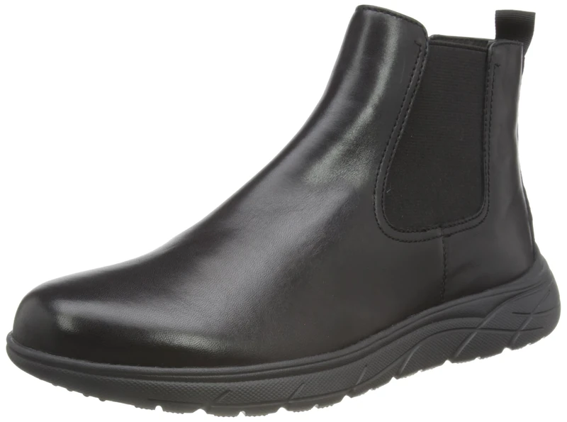 Geox Men's U Portello Ankle Boot, black, 45.5 EU