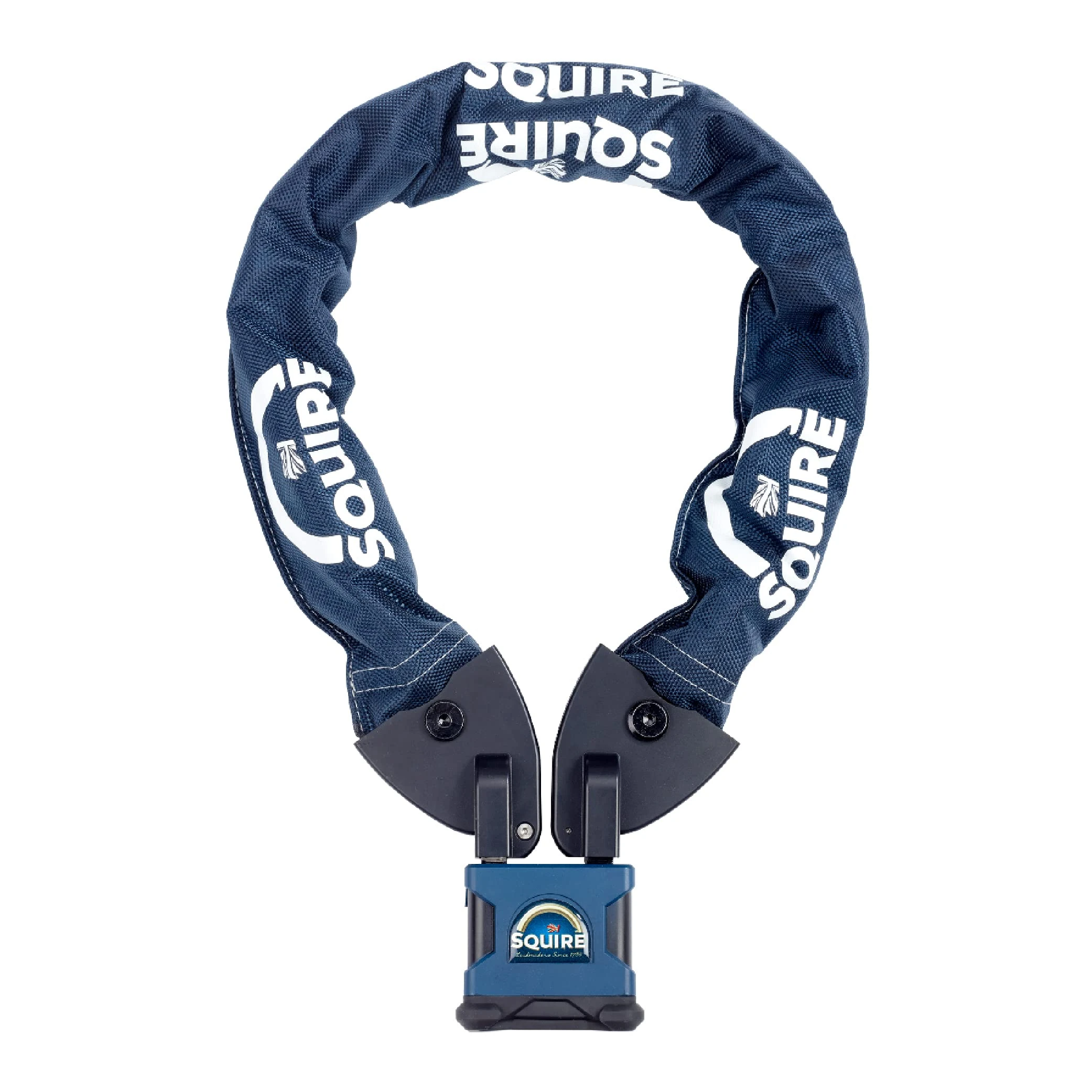 Squire Locks Stronghold IC/850: Keyed Integrated Chain Lock with Hardened Alloy Steel, 850mm Length, Restricted Section Key System, and Sold Secure Bicycle Diamond Approved