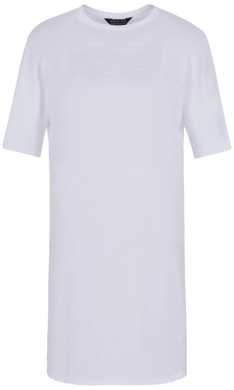 Armani Exchange We Beat as one A77 Women's 100% Cotton, White Extra Large, Weiß, XL - Image 1