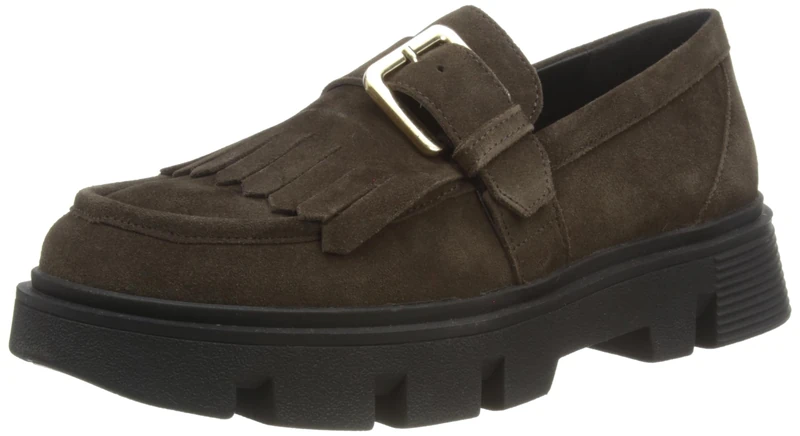 Geox Women's D Vilde C Moccasin, Dk Brown, 8 UK