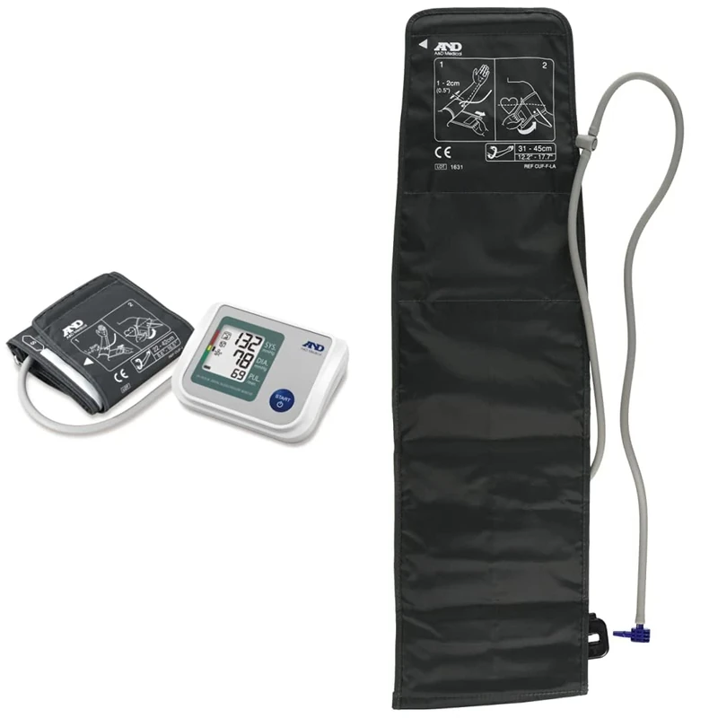 A&D Medical UA-767S-W Blood Pressure with Wide Range Cuff and AFib screening and Large Cuff Arm Circumference Cuff 31 to 45cm