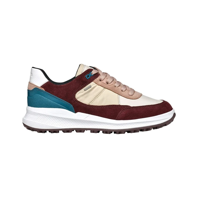 Geox Girls D Pg1x B ABX Sneaker, Wine Cream, 6.5 UK