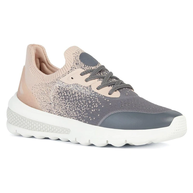 Geox Girls' D Spherica Actif B Trainers, Dk Stone Nude, 6.5 UK