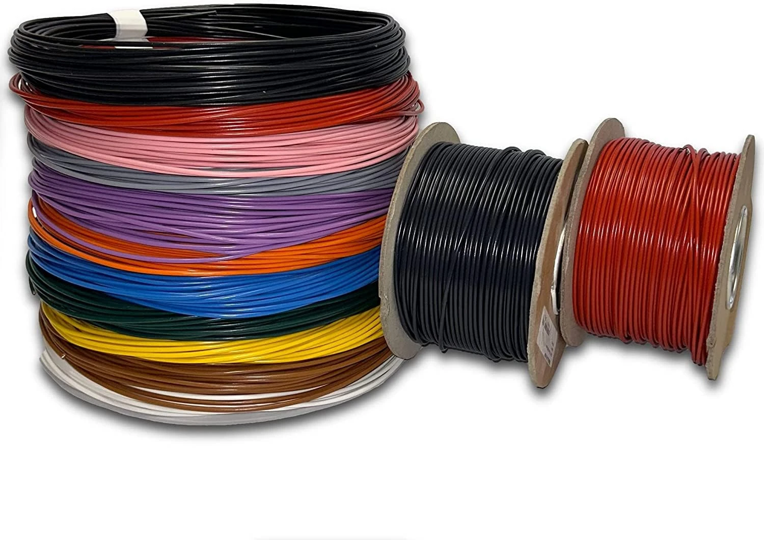 MKGT 12V 24V Single Core Automotive 1.0mm² 2.0mm² Stranded Copper Cable Thin Wall Wire 16.5/25 Amps (ORANGE 2.0mm², 10M Coil)