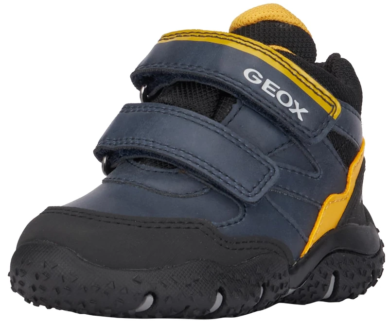 Geox Baby Boys' B Baltic Boy B ABX ASneaker, Navy Ochre Yellow, 7 UK