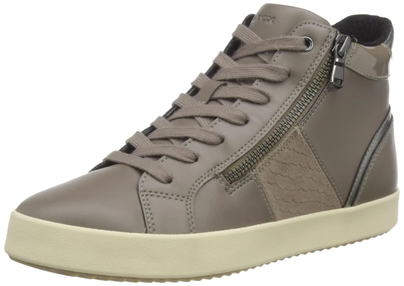 Geox Women's D Blomiee D Sneaker, Dk Taupe, 8 UK