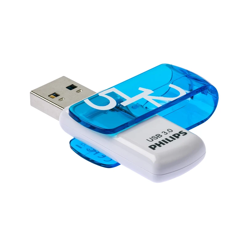 PHILIPS USB 3.0 512GB Vivid Edition Lenteblauw, TLC Flash Memory, Shockproof, USB-A USB 3.0, 120.0 Megabytes/second Read Speed, 45 Write Speed, 8 grams, Blue