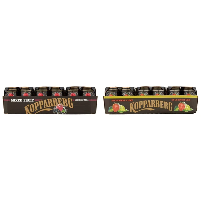 Kopparberg Mixed Fruit Cider 24x330ml cans & Strawberry & Lime Cider 24x330ml cans