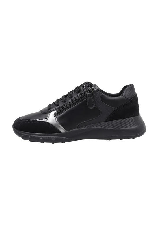 Geox Girls' D Alleniee B Trainers, black, 2.5 UK
