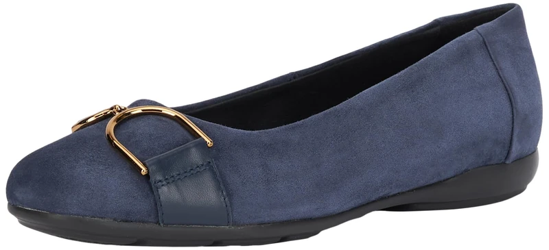 Geox Women's D Annytah B Ballet Flat, Dk Jeans, 2 UK