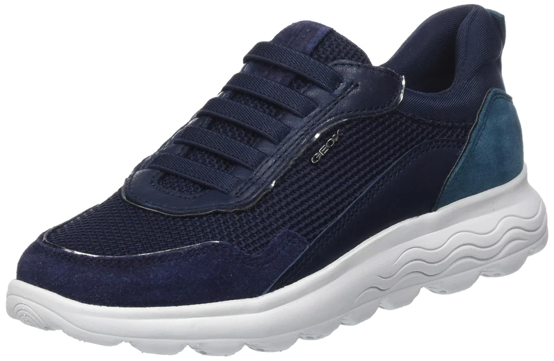 Geox Women's D Spherica D Sneaker, Dk Jeans, 2 UK