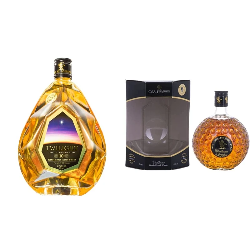 Gold 10 Diamond - 10 Year Old Blended Malt Scotch Whisky, 70cl & Clubhouse Blended Scotch Whisky, 700ml