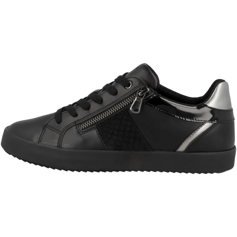 Geox Girls' D Blomiee E Trainers, Black, 6 UK