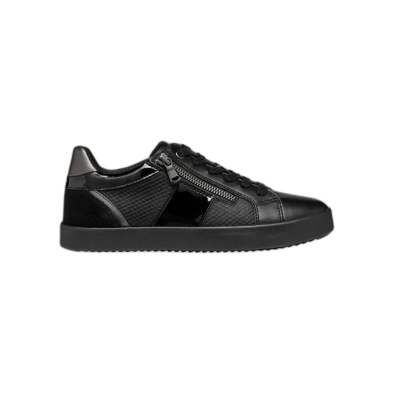 Geox Girls' D Blomiee ESneaker, Black, 4 UK