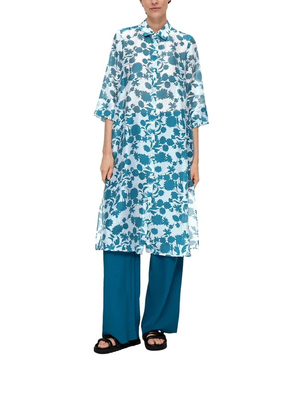 s.Oliver BLACK LABEL Women's Blouse Dress, Blue Green, 6