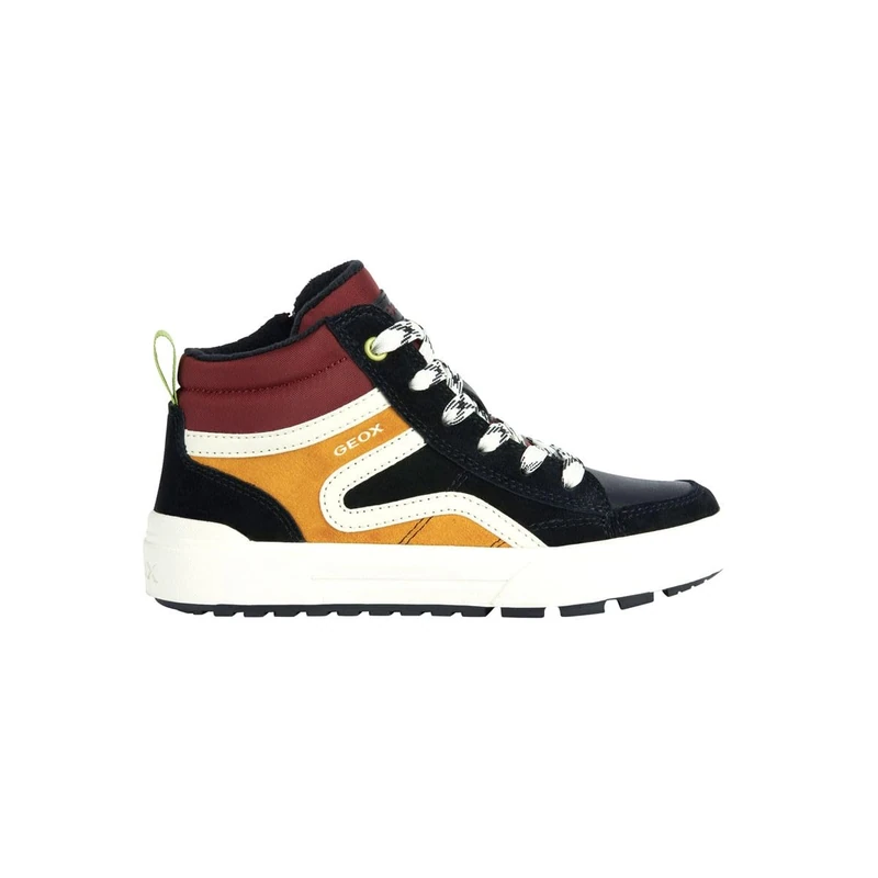 Geox J Weemble Boy A Sneaker, Black Yellow, 10 UK Child