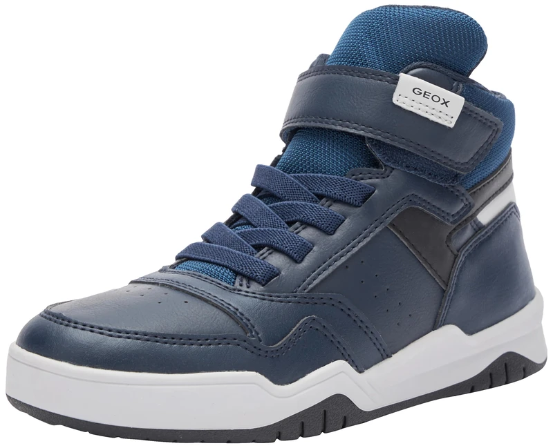 Geox Men's J Perth Boy FSneaker, Navy Lt Grey, 1 UK