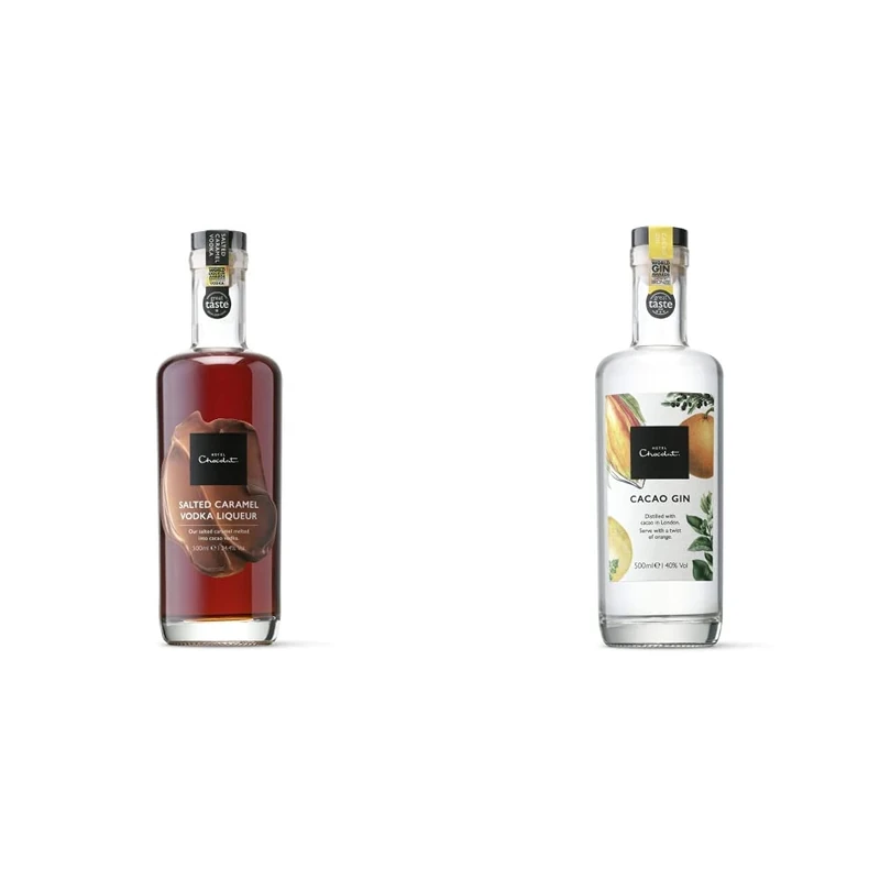 Hotel Chocolat Salted Caramel Cocoa Vodka, 500 ml & Cocoa Gin, 500 ml