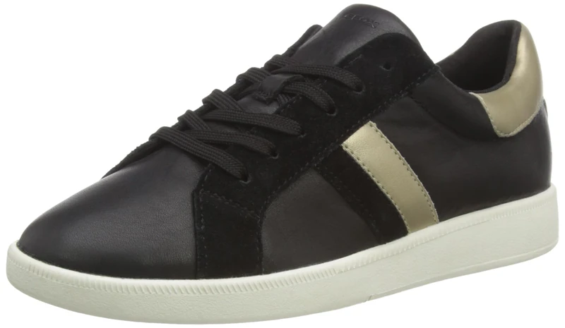Geox Women's D Meleda B Trainers, Black Platinum, 5 UK - Image 1