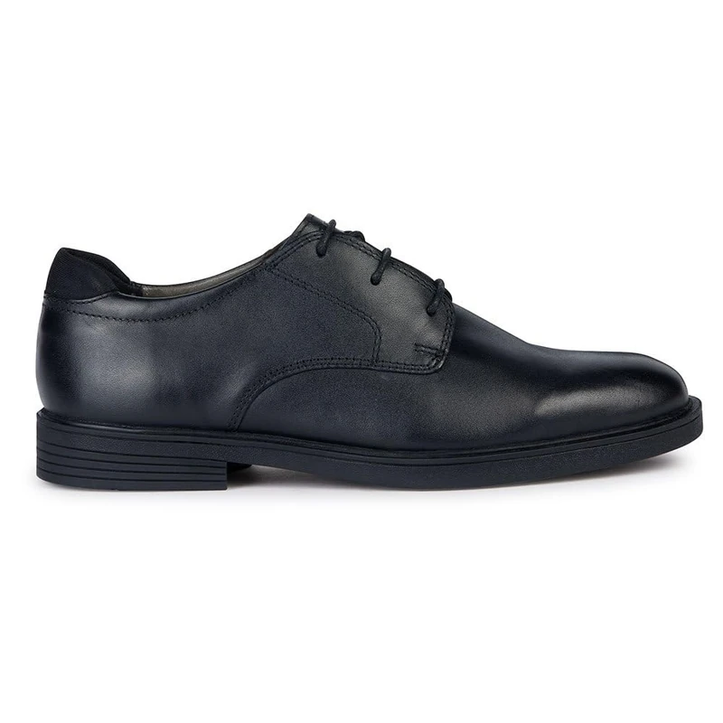Geox Boys' J Zheeno Boy A Uniform Dress Shoe, Black, 4.5 UK