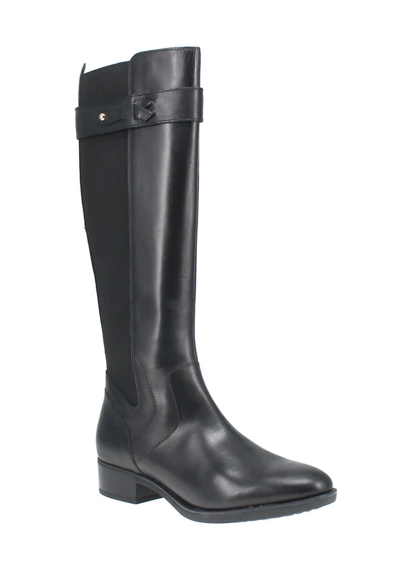 Geox Girls' D FelicityKnee High Boot, black, 6 UK
