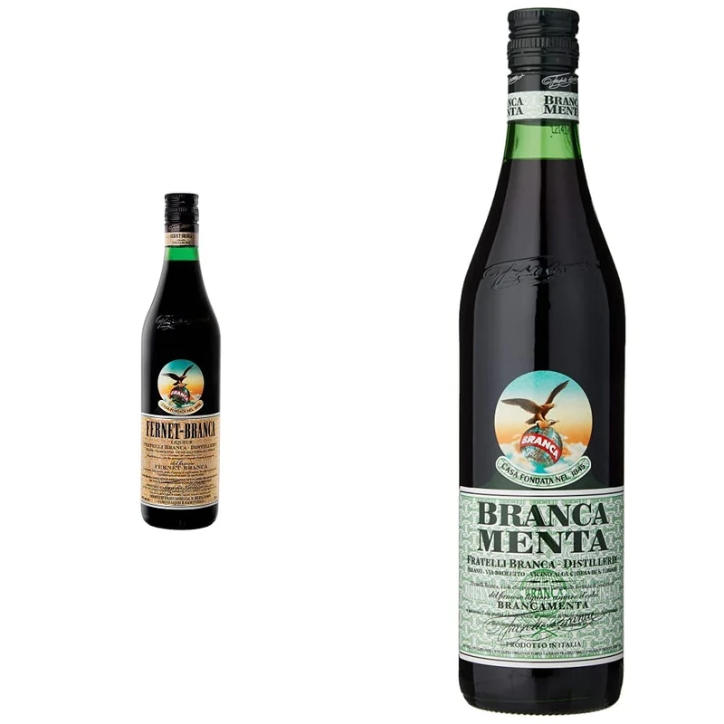 Fernet Branca, 70cl, ABV 39% & Branca Menta, 70 cl