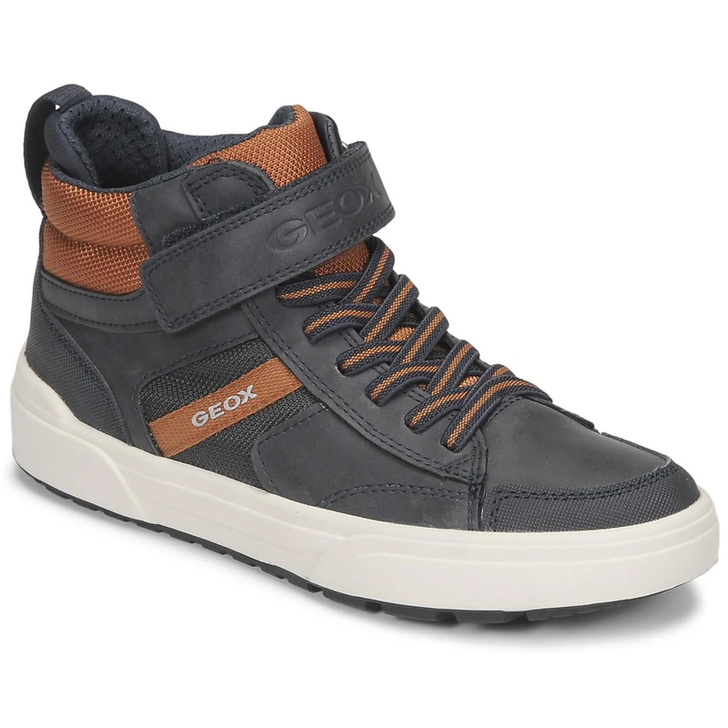 Geox Men's J Weemble Boy A Trainers, Navy Cognac, 38 EU