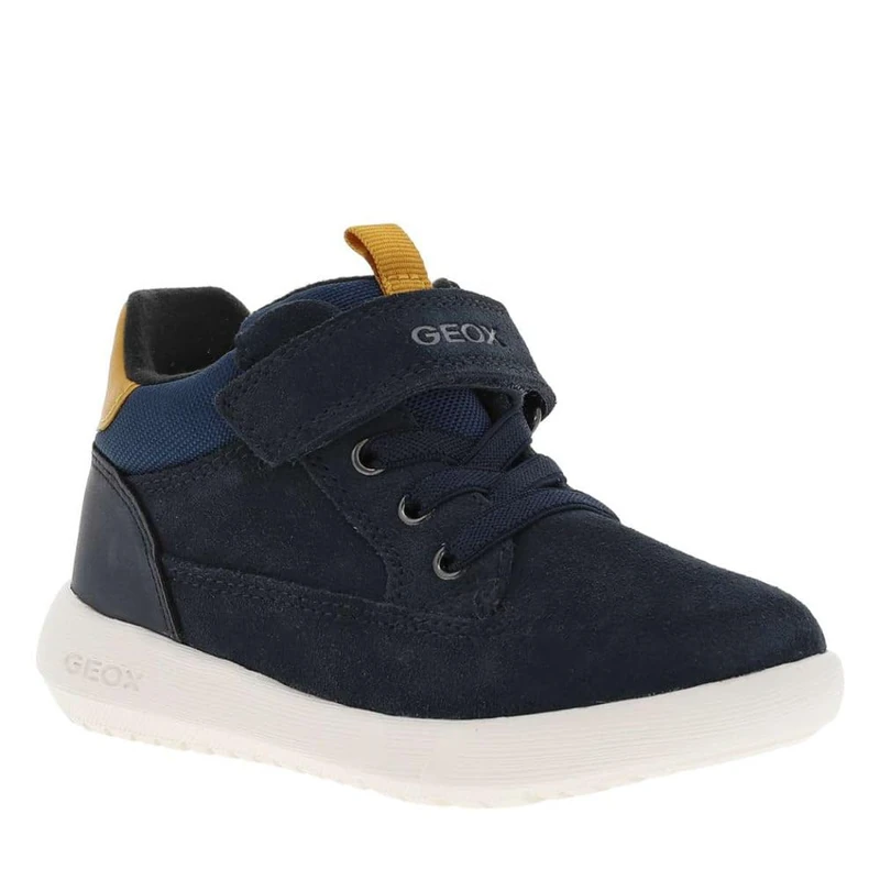 Geox B HYROO BOY, Ankle Boot, NAVY/OCHRE,