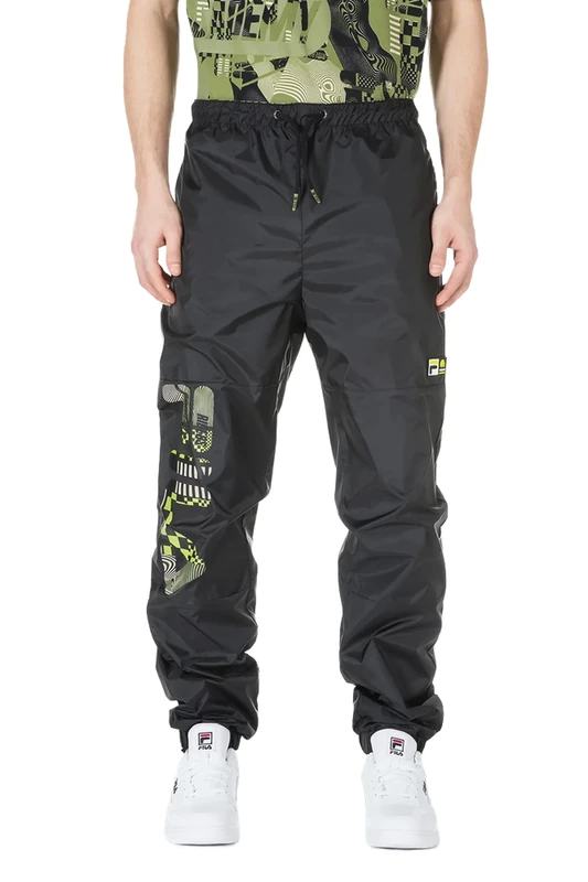 VR46 VR 46 Men's Wide Leg Row Riders Academy Pants, Black, XL