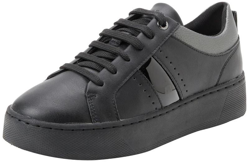 Geox Women's D Skyely A Sneaker, Schwarz, 4 UK