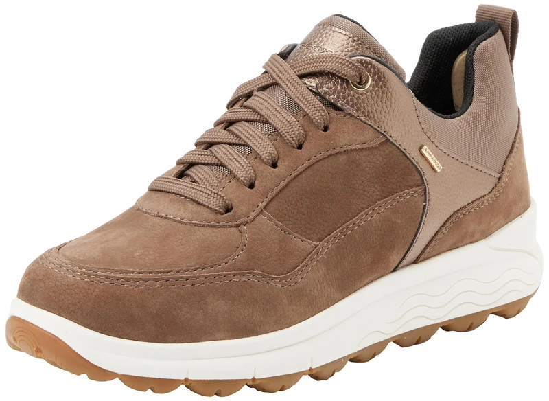 Geox Women's D Spherica 4x4 B ABX Trainers, Dk Taupe Lead, 6 UK