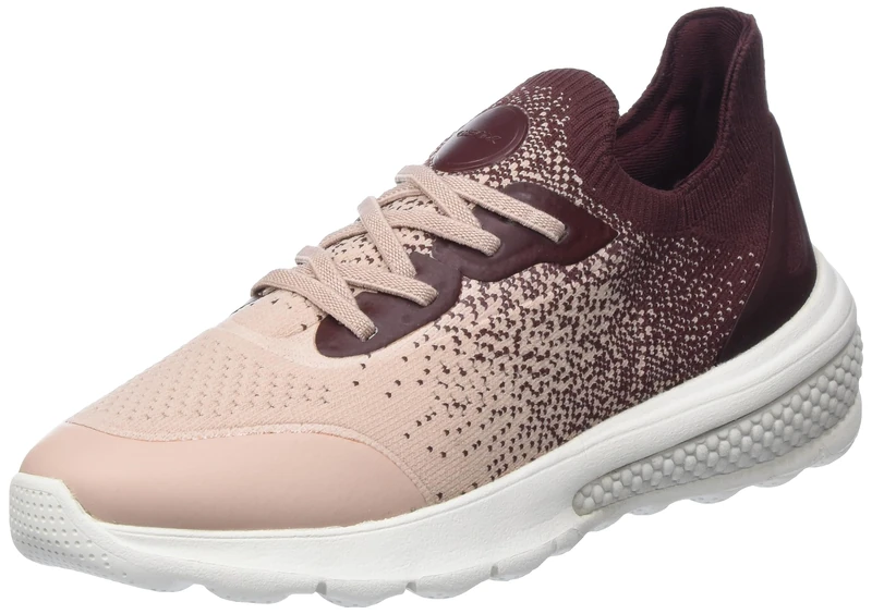 Geox Girls' D Spherica Actif Trainers, Nude Wine, 6 UK
