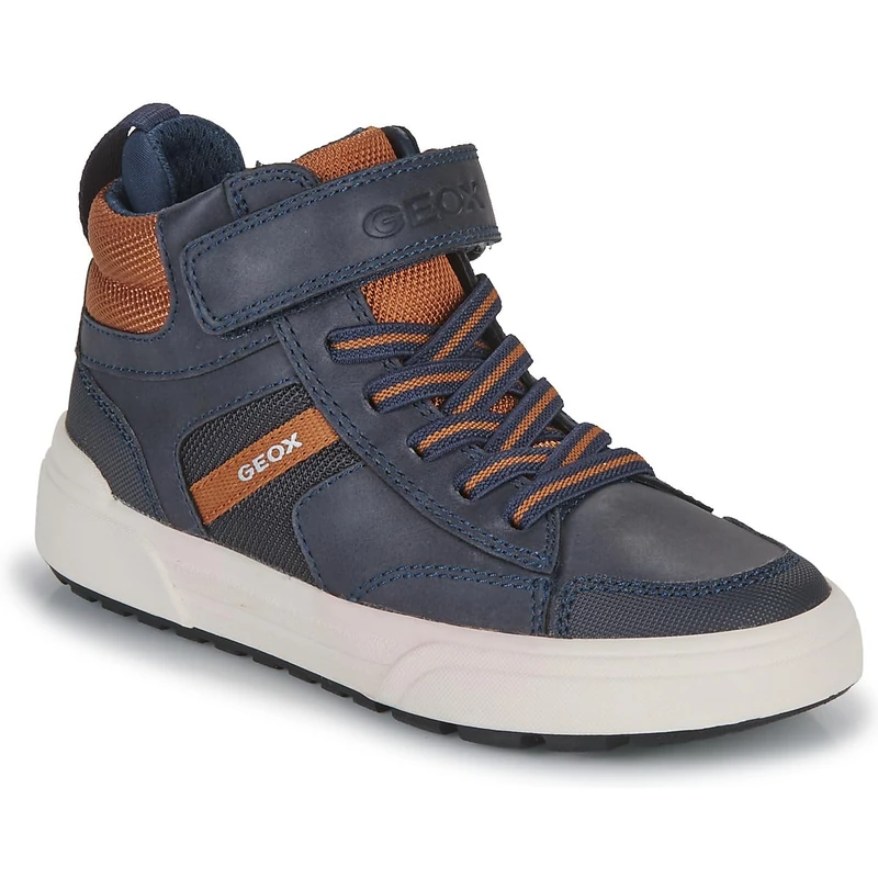 Geox Men's J Weemble Boy A Trainers, Navy Cognac, 37 EU